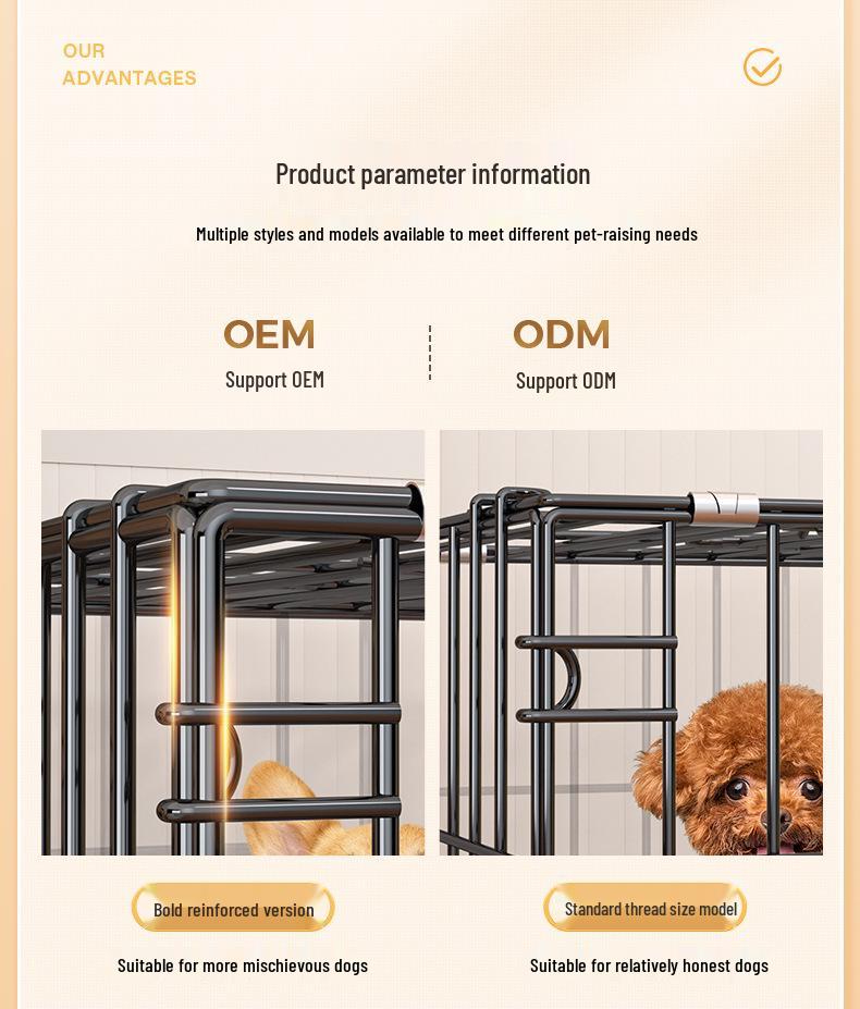 Foldable Metal Dog & Cat Cage for Home, Indoor/Outdoor, Car or Rescue Use