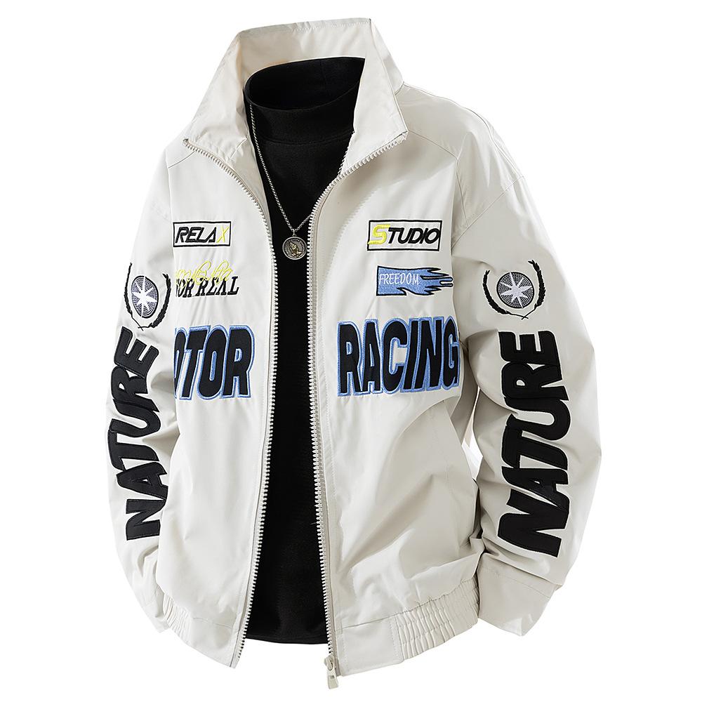 

Американская куртка Мужской весенне-осенний уличный пилотский мотоциклетный костюм Тонкий топ Американский пиджак M