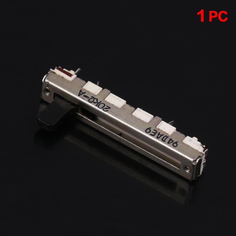 45Mm Straight Side Potentiometer A20K With A Shaft Length Of 15Mm And 3 Pins Single-Gang Straight Slide Potentiometer