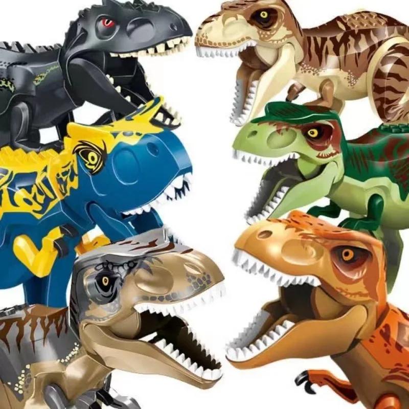 Lumi Jurasice Figurine Dinozauri Mari Cărămizi Blocuri de Construcție Velociraptor T-Rex Triceratops Indominus Rex Jucării Pentru Copii