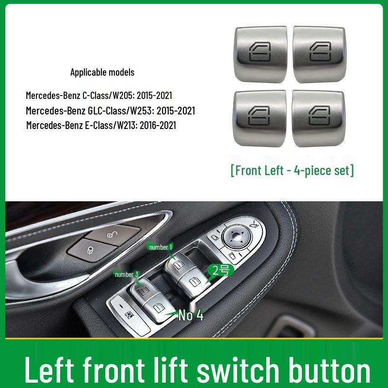 Compatible Power Window Switch Buttons for Mercedes-Benz C-Class & GLC-Class (W253, W205)