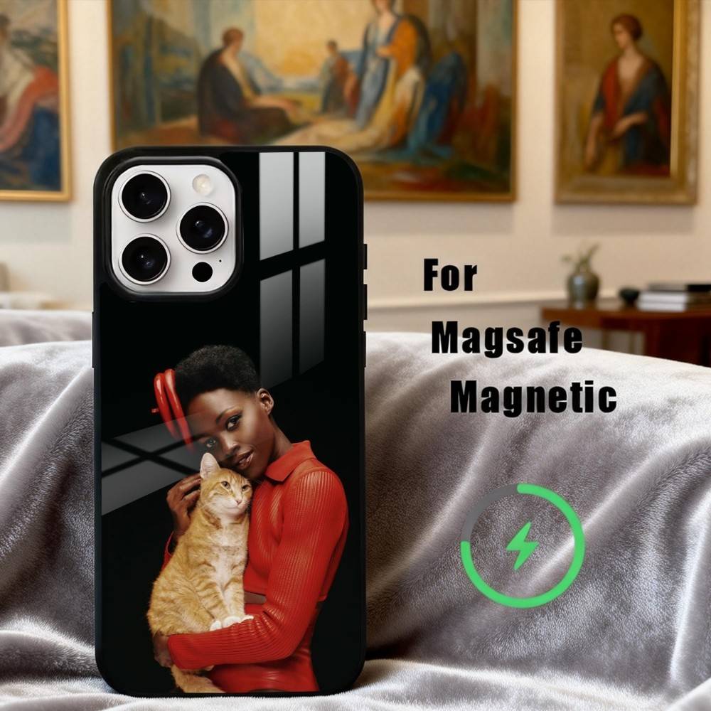 L-Lupita N-Nyongo Actress Phone Case For iPhone 17,16,15,14,13,12,Plus,Pro,Max for Magsafe Magnetic Wireless Charging