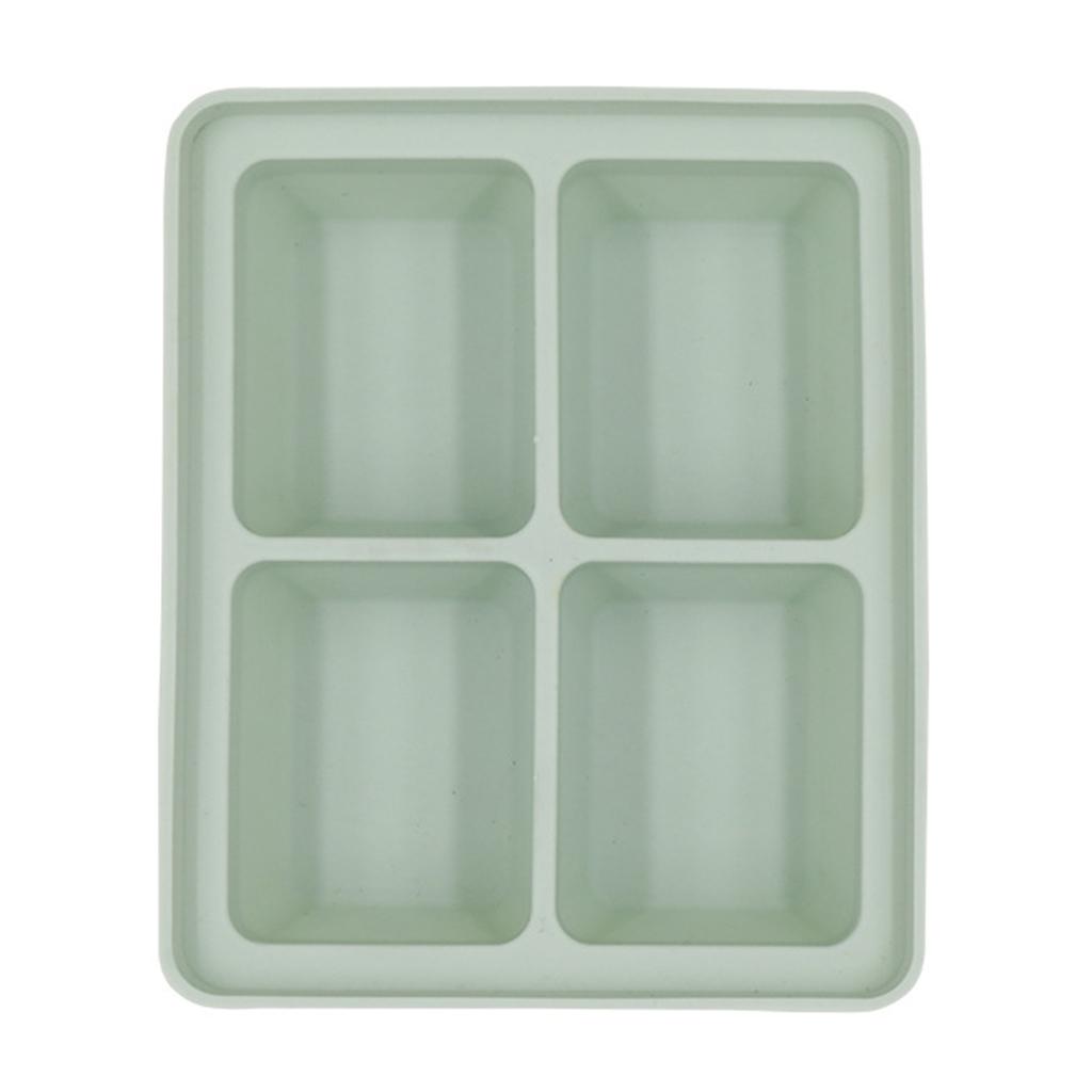 Morandi Color Big Grid Ice Cube Mold Household Ice Cube Tray with Lid Square Shape Ice Cube Tray Molds Kitchen Accessory