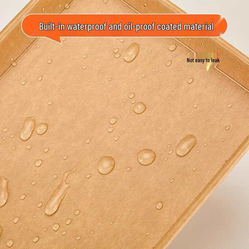 Saikeyou 500-Count Kraft Paper Oil-Proof Food Trays