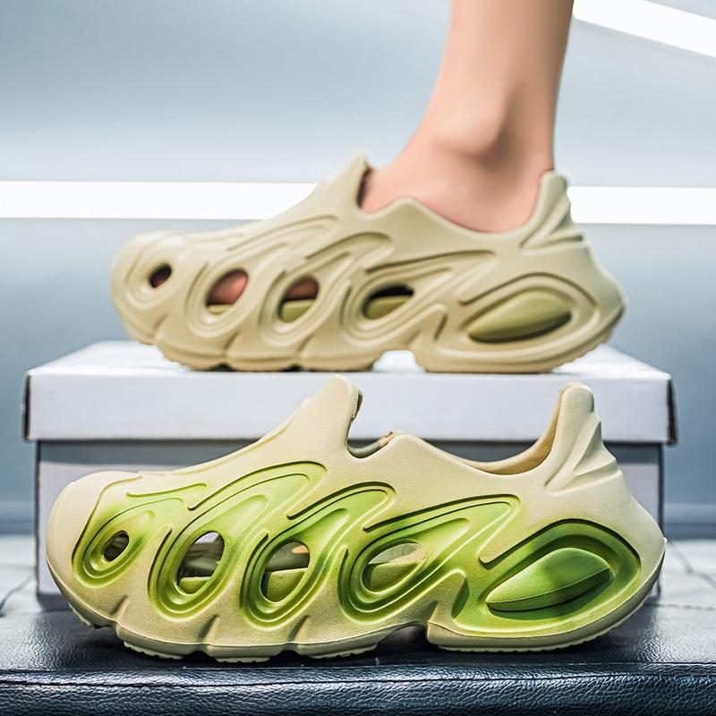 Sandali da uomo estivi Pantofole da spiaggia Pantofole da esterno alla moda Scarpe casual da spiaggia per sport acquatici Infradito cave traspiranti Sneaker da uomo economica Aqua
