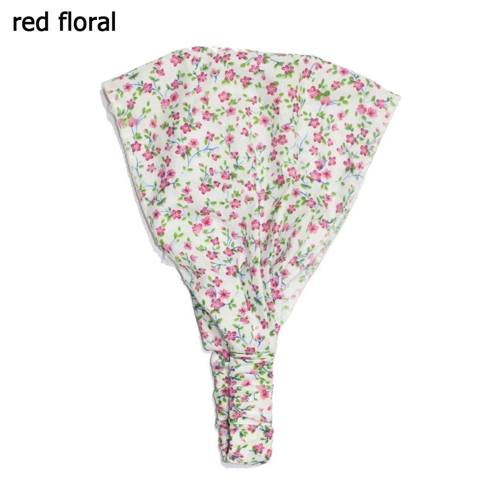 Girls Twisted Cute Baby Turban Kid Floral Polka Dot Print Headscarf Cotton Elastic Headband Bandana Hats Hair Accessories