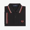 [M3600] Twin Tip Fred Perry Shirt - Black/Dusky Blue/Strawberry Cream Afpm2613600-05C