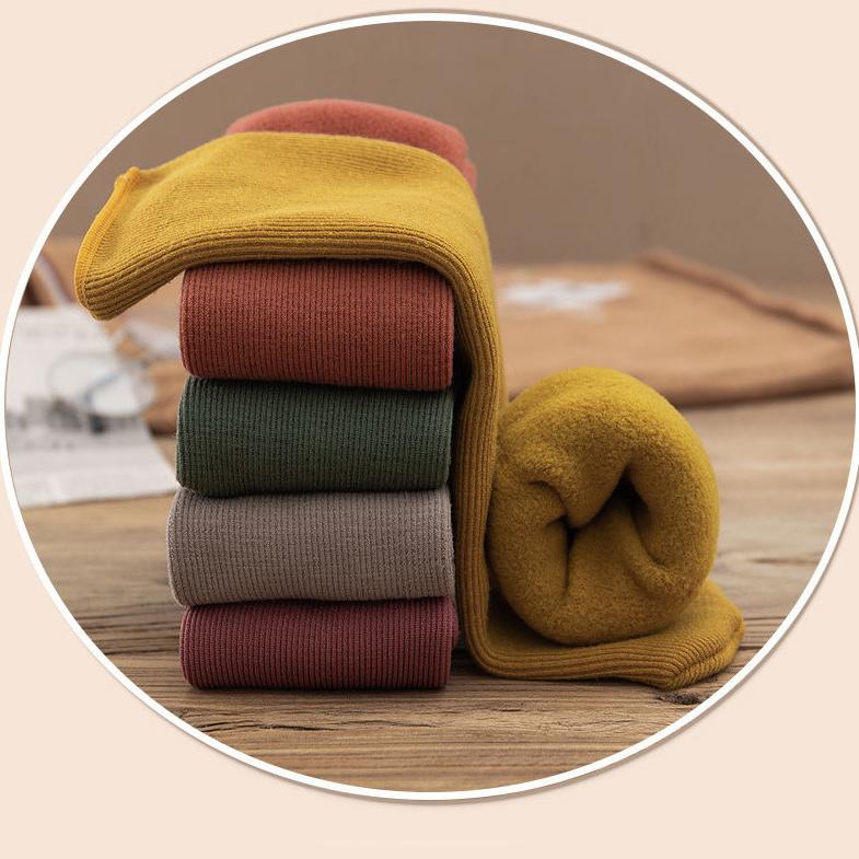 

5 пар женских шерстяных кашемировых теплых толстых однотонных мягких повседневных спортивных зимних носков, партия разноцветный