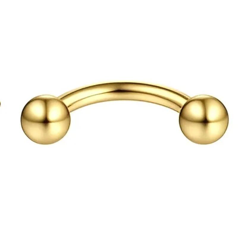 Drperfect 16G Rook Eyebrow Piercing Stainless Steel Helix Hoops Vertical Curved Barbell Daith Conch Septum Stud Jewelry