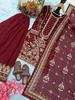 Women Maroon Sharara Salwar Suit Indian Pakistani Designer Salwar Kameez Bollywood Party Wear