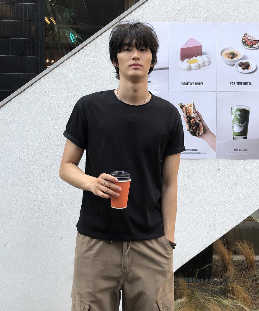 Dei Semi-Crop Round Slub Short Sleeve T-Shirt_5 Color