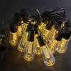 Solar Powered LED String Lights Highlight Outdoor Shatterproof Big Bulbs Garden Holiday Decor Waterproof Lights Camping Light