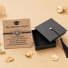 Distance Matching Bracelet Adjustable Compass Pendant Bracelet Black Rope Braided for Best Friends
