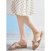 New Summer Hemp Rope Sole Solid Color Slippers