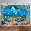 2D Tropical Fish Underwater Tapestry Sea Life Studio Background Cloth