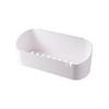 Étagère de Salle de Bain en Plastique Étagère de Rangement Organisateur de Douche Panier de Rangement pour Cosmétiques Support Mural Design à Vidange Support sans Perçage