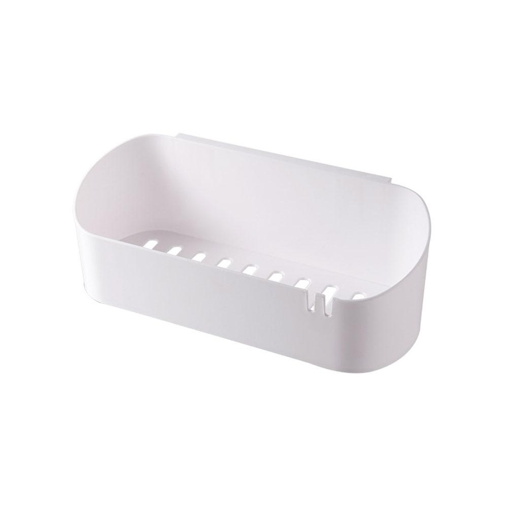 Étagère de Salle de Bain en Plastique Étagère de Rangement Organisateur de Douche Panier de Rangement pour Cosmétiques Support Mural Design à Vidange Support sans Perçage