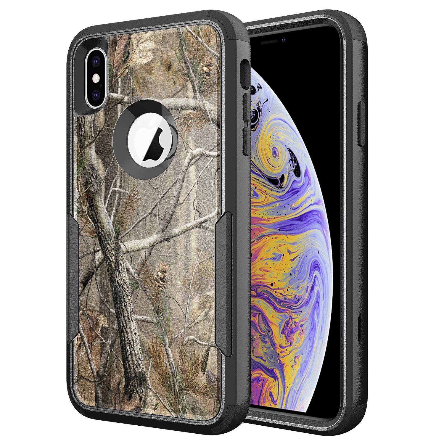 

Colorful Phone Case with Retro Luxury Protection Cover, Wear-resistant TPU+PC Anti Drop Three in One Phone Case For iPhone6 Plus