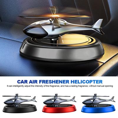 Solar Car Interior Fragrance Helicopter Air Freshener Ornaments Decor Decoration Rotating Aroma Diffuser for Home Office