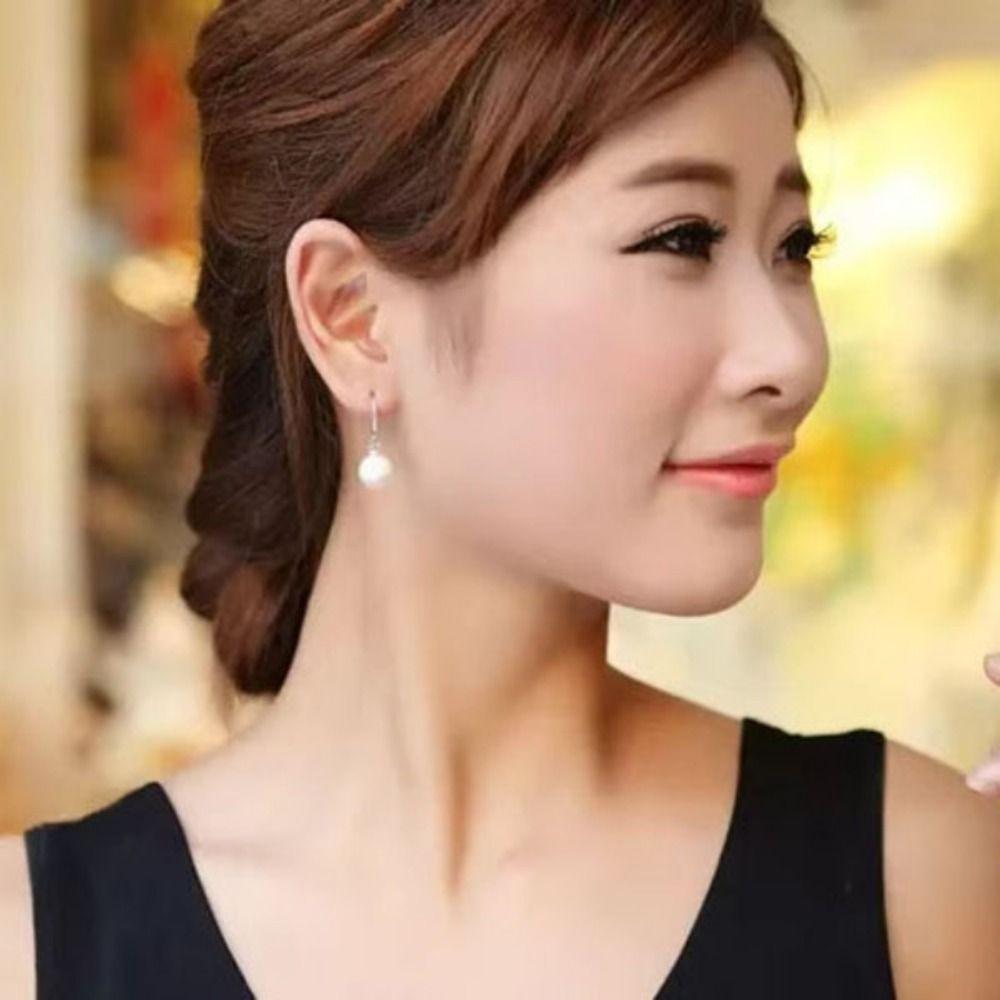 Shell Beads Long Earrings Simulation Freshwater Pearl Ear Hook Exquisite Drop Earrings  Ear Jewelry