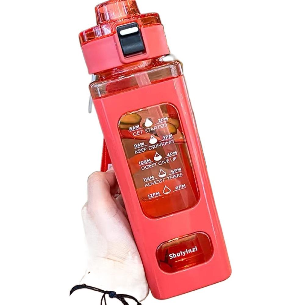 Anti-Fall Design Sports Water Bottle High-capacity Water Bottle Ins Style Plastic Cups