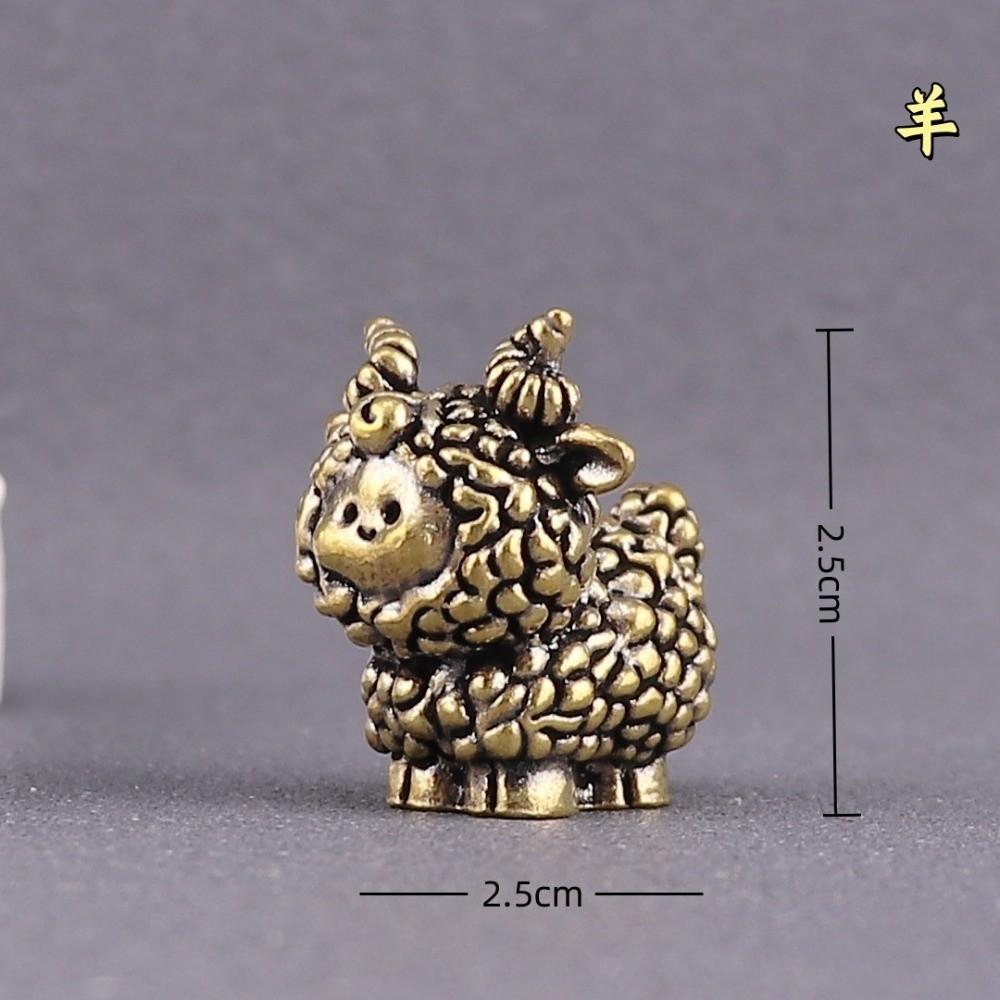 1PC Solid Brass Body Brass Animal Craft Flat Base Frame Feng Shui Decor Study Table Decor