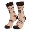 Unisex Socken mit Kaffee-, Eiscreme- und Schokoladenmuster, mittellang - Frühjahrs-/Herbstkollektion