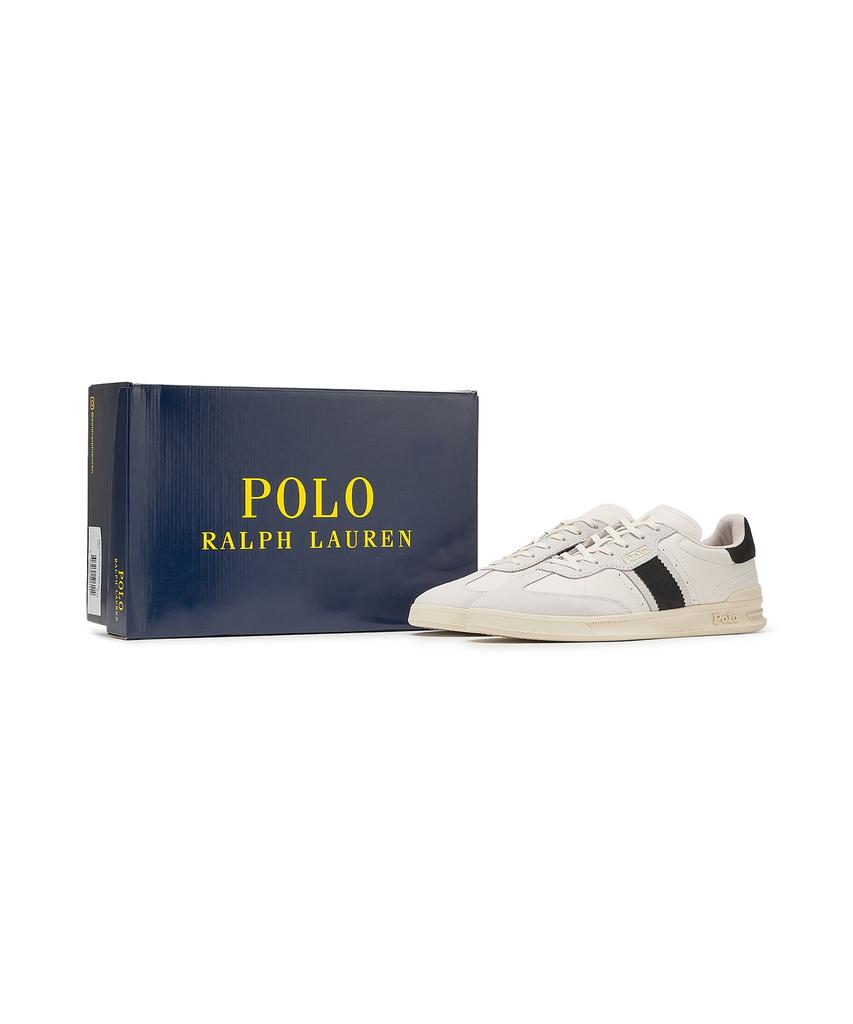 Polo Ralph Lauren Heritage Aera Leather Suede Sneakers - White