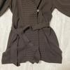 Used New, unused, dark brown, long knit cardigan, L size (Wool/Cashmere)