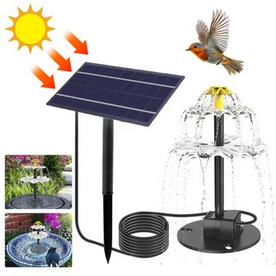 Zonnevogelbad Fontein Drie-laags Waterval Fontein Op Zonne-energie Aangedreven Waterfontein voor Buiten Vogelbad Voederbak Tuin Terras Decoratie