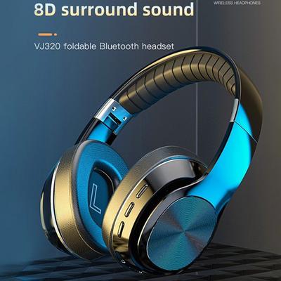 8D Hifi Earphone Bluetooth Headphones Over Ear Stereo Wireless Headset Soft Leather Earmuffs Built-In Mic For PC/Cell Phones/TV