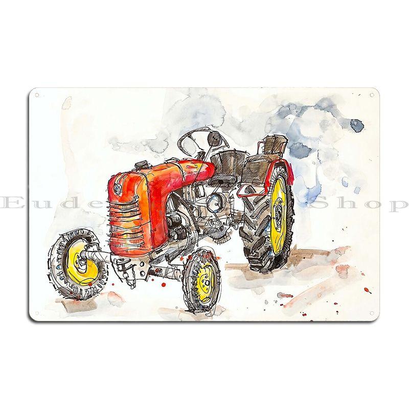 

Vladimirets T25 Old Tractor TractorPosterMF_01a Old Redbelly Metal Printing Decoration Cinema Create Tin Sign Poster 20x30cm（7.8x11.8inch）