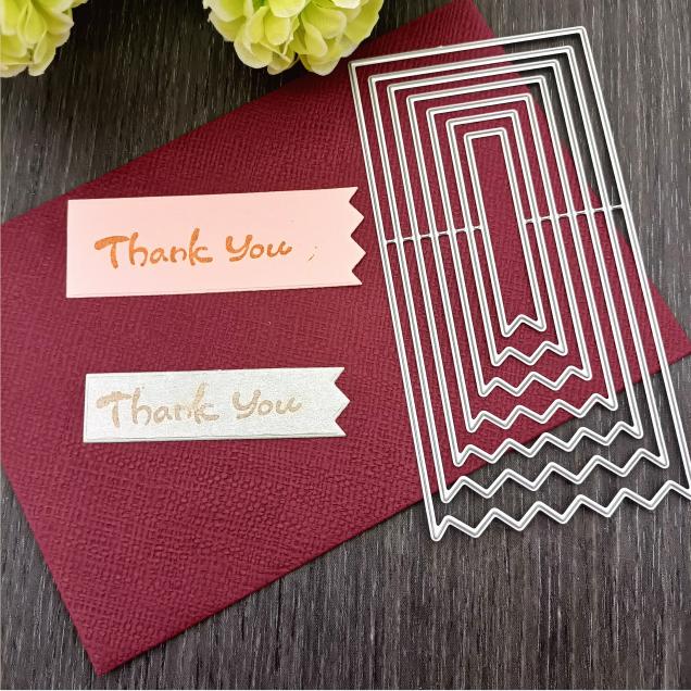 Wave Style Frame Cutting Die Metal Cutting Dies Card Scrapbooking Stencil Cut Die for DIY Card Crafts Handmade