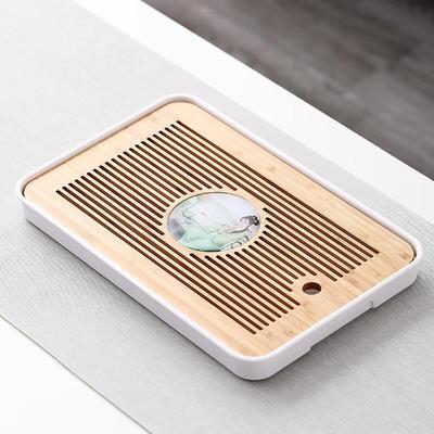 Japanese Style Melamine & Bamboo Tea Tray