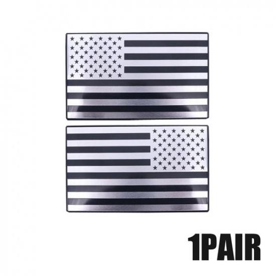 2pcs Car Truck Metal USA American Flag Sticker Decal Body Emblem Accessories