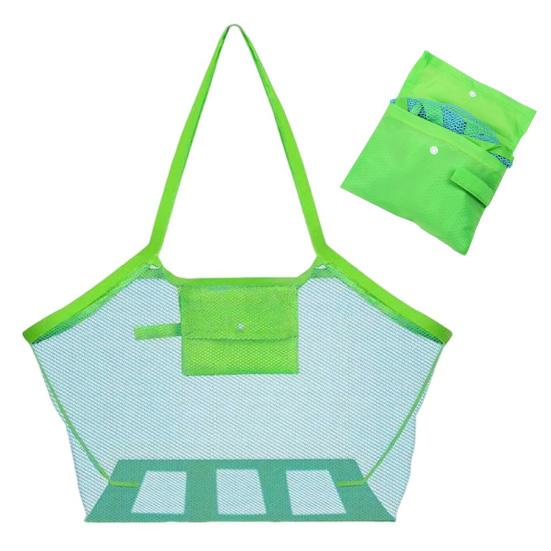 Składana siatkowa torba plażowa z paskiem na ramię Duża pojemność Oddychająca konstrukcja