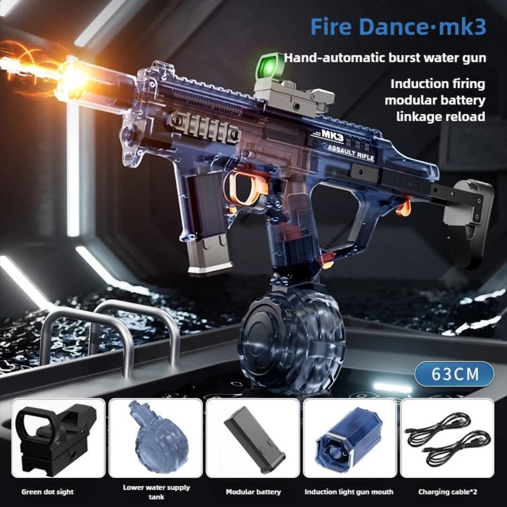 MK3 Simulation Shooting Flames Electric Water Gun Self Absorbent Water Automatic Continuous Water Guns Kids Summer Outdoor Toys