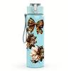 1PC Multi Butterfly Floral Graphic,750ml Color Plastic Sports Water Bottle,Leakproof Flip Straw Lid,Suitable for Sports Office Home Use
