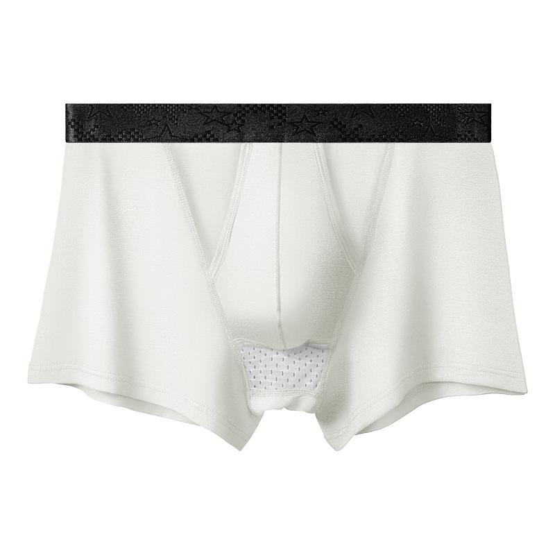 

Мужские боксеры-трусы Aoyuan Bullet-Style Ice Silk с дышащей структурой и поддержкой мошонки L белый