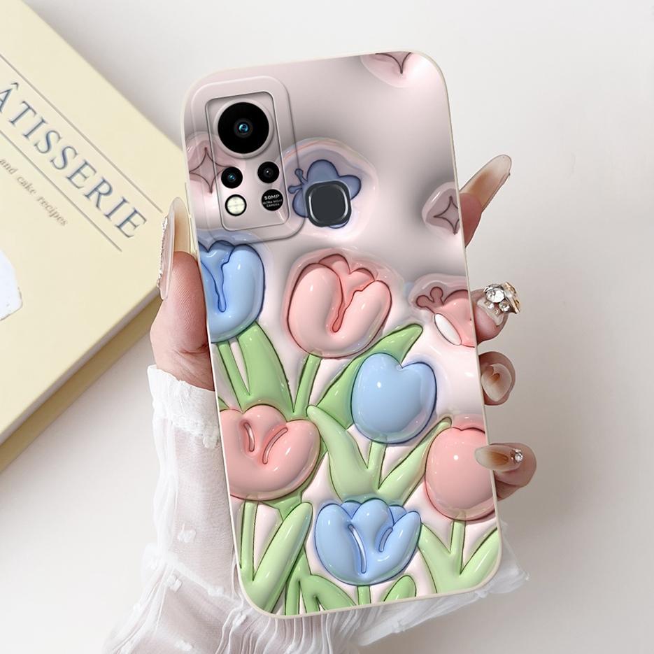 For Infinix Hot 11S Case X6812 X6812B Cute Panda Cartoon Cover Shockproof Phone Cases For Infinix Hot 11S NFC Hot11s Soft Fundas