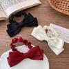 Black Bow Hair Tie for Women - Elegant 2025 Ponytail Accessory