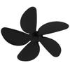 Fireplace Fan Blade Universal Aluminum Alloy 5 Blade Heat Powered Fan Accessory Black