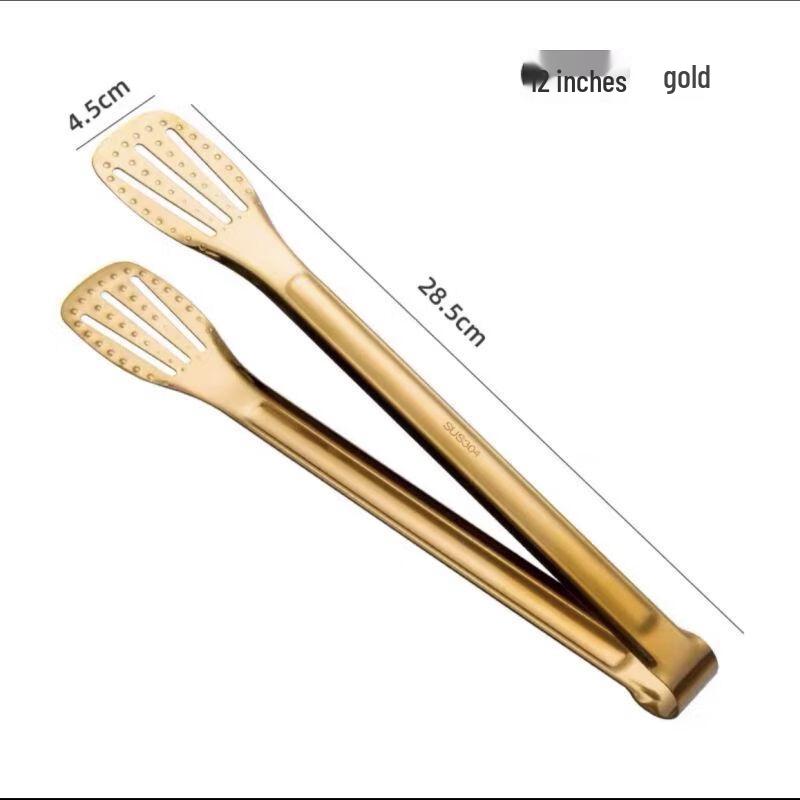 Qianxing Gold Diamond Stainless Steel Food Tongs