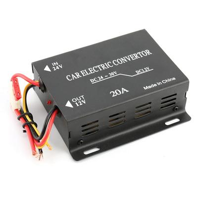 20A Yüksek Güçlü Araç Güç Kaynağı Dönüştürücü Step Down İnvertör 24V'den 12V'ye
