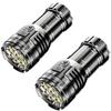Powerful Flashlight With 9 Lamp Beads Super Tactical Light With COB Side Light Camping Lantern USB Rechargeable Outdoor Torch
