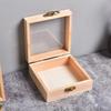 Retro Wooden Storage Box Rectangular Desktop Organizer Display Rack Jewelry Box  Friend