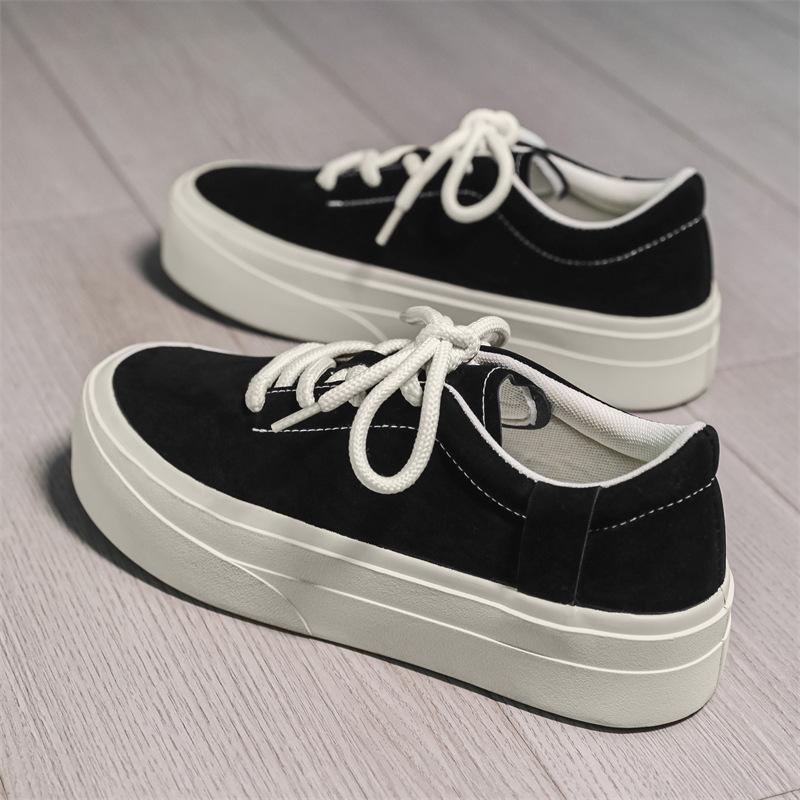 New simple men's shoes thick-soled heightened low-top trendy sports and leisure board shoes men