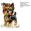 Decorative Desk Figurines Geometric Faux Crystal Animal Sculpture, Sparkling Acrylic Cat/Owl/Eagle/Dog Statue, Unique Birthday Gifts for Her