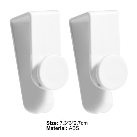 2Pcs Space-saving Door Hooks Multi-Functional ABS Minimalist Design Cabinet Door Hanger for Kitchen
