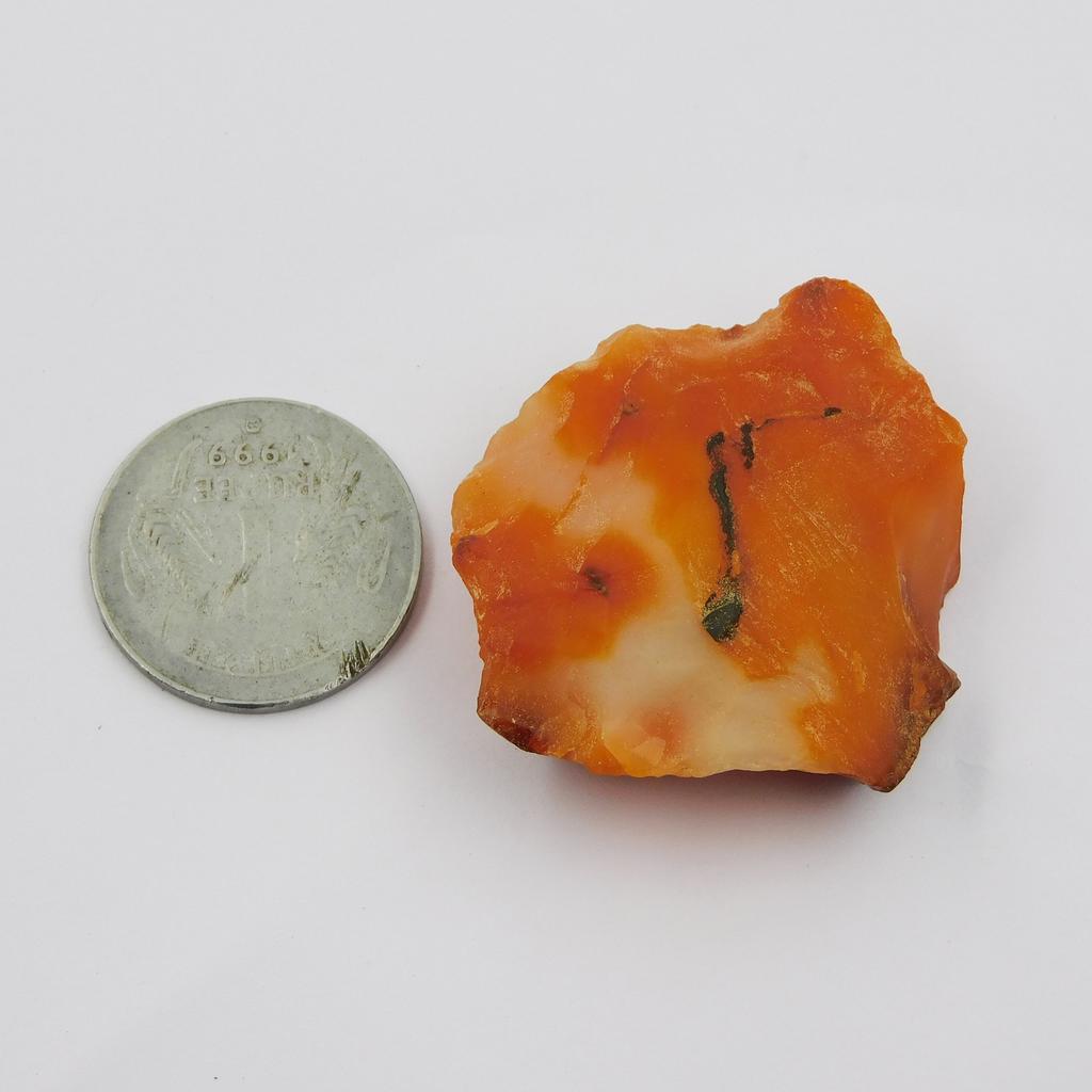 Natural Orange Sapphire Loose Gemstone 145 ct Uncut Rough September Birthstone for Gem Collections